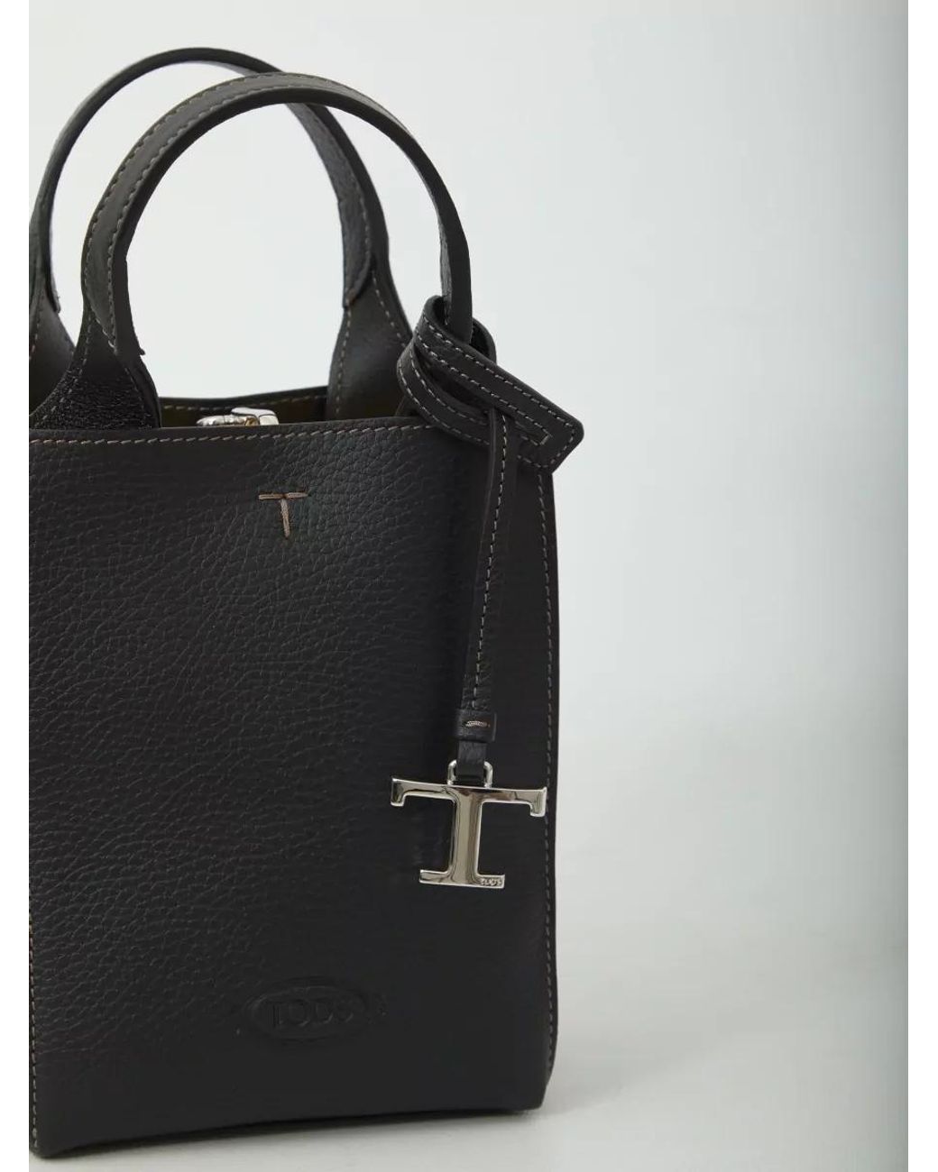 Tod's Black T Timeless Micro Leather Mini Bag