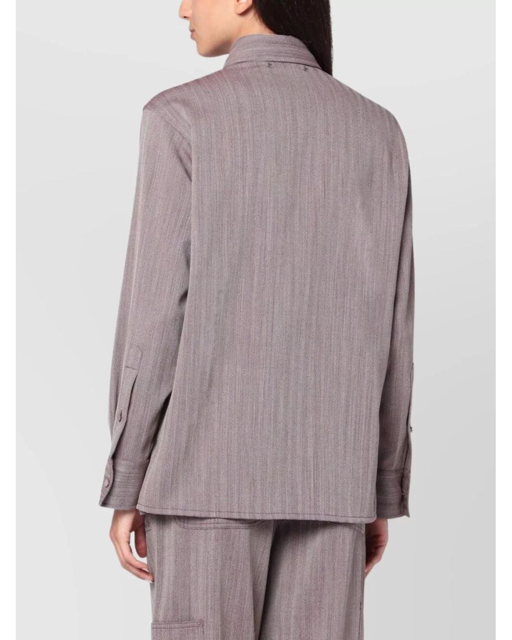 Golden Goose Deluxe Brand Gray Virgin Wool Oversized Shirt