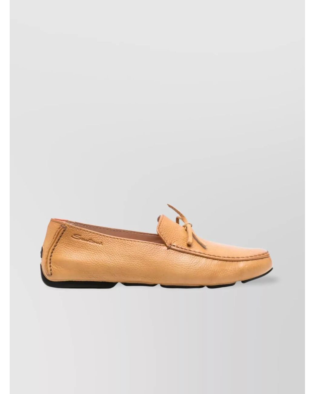 Santoni Natural Leather Loafers for men