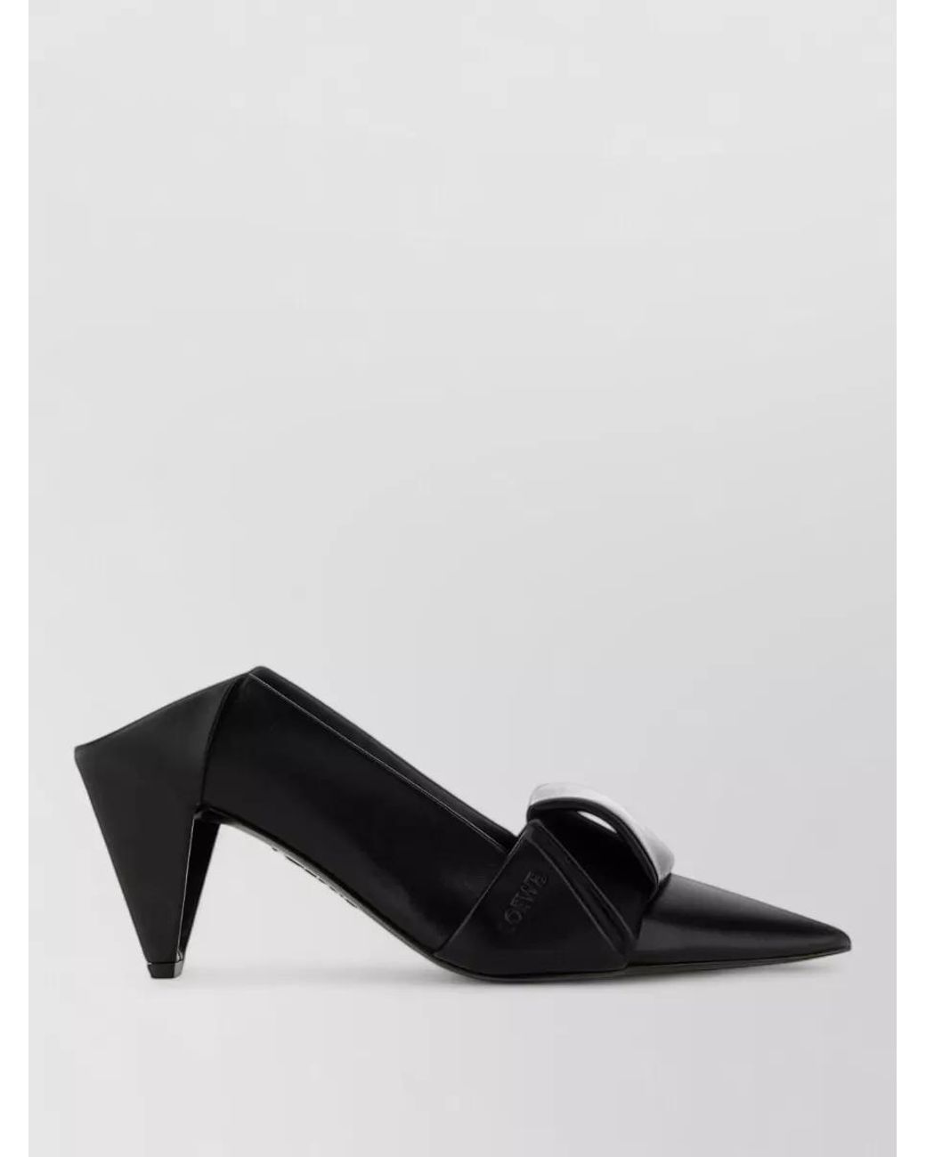 Loewe Black Leather Mules