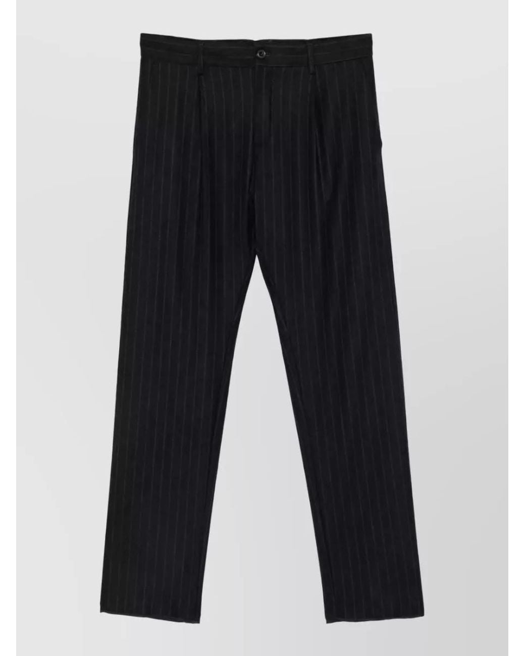 Paul & Shark Blue Wool Pinstripe Tapered Chinos for men