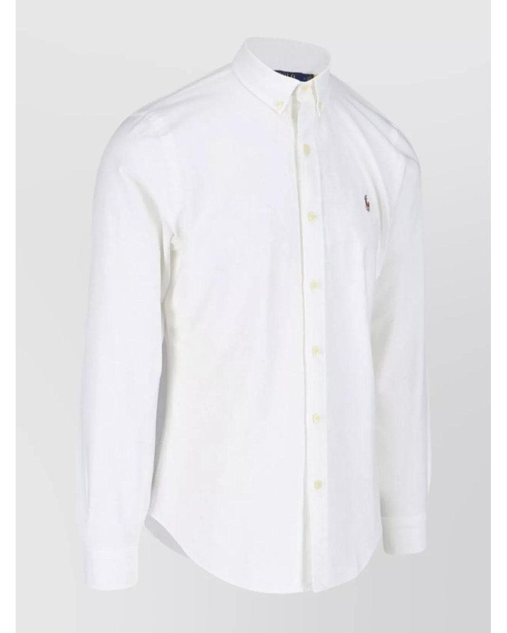 Polo Ralph Lauren White Slim-Fit Cotton Oxford Shirt for men