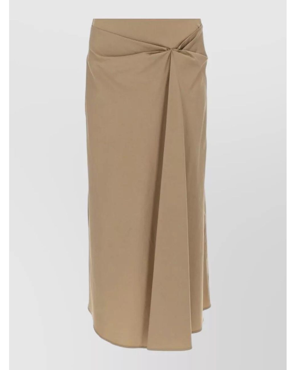 Max Mara Natural Draped Midi Skirt