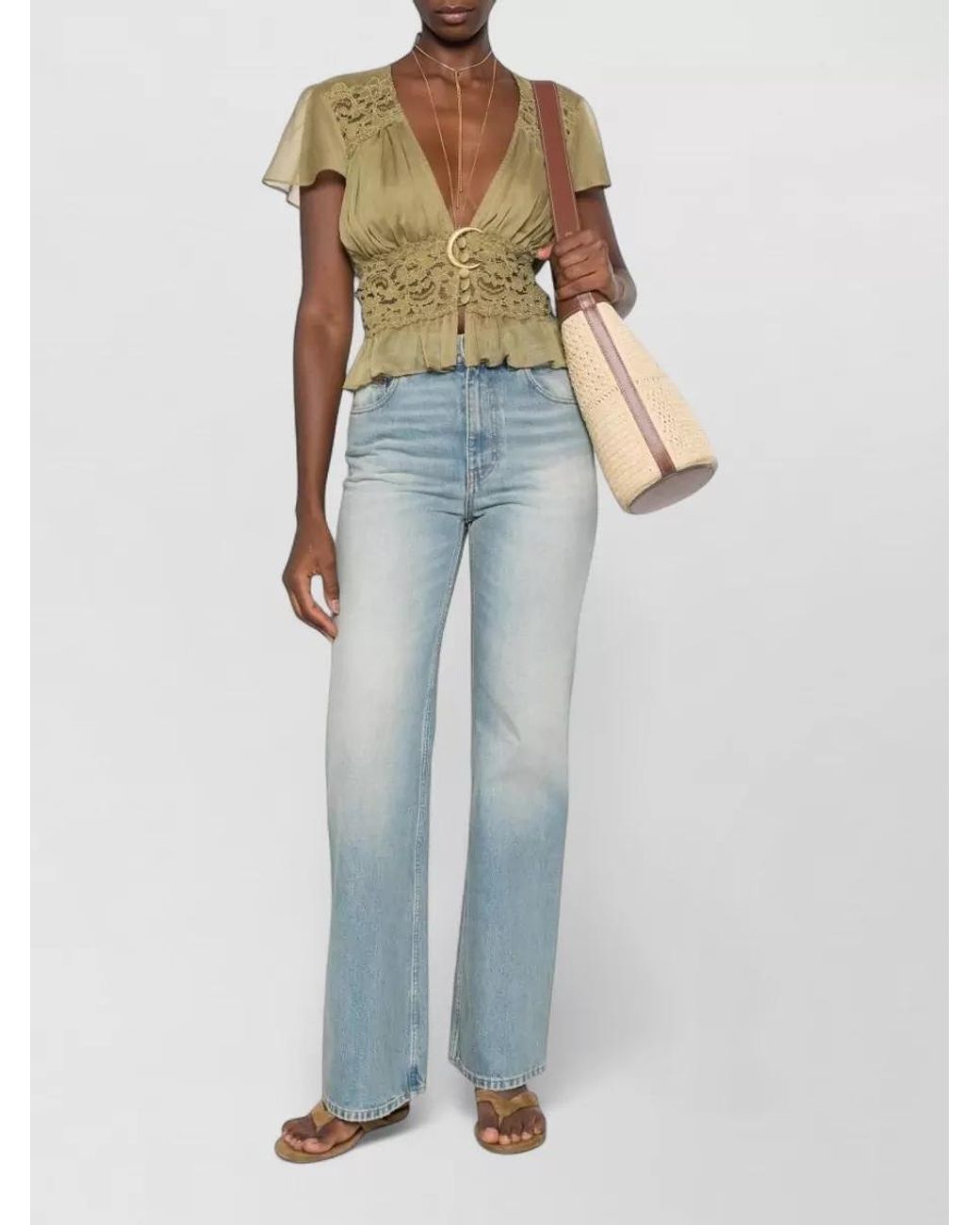 Chloé Blue Flared Denim Jeans