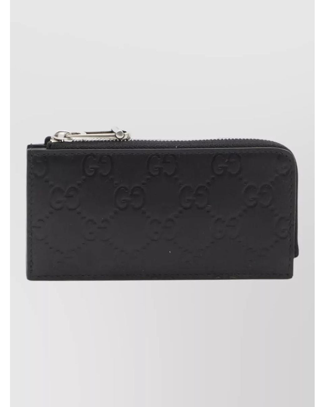 Gucci Black Leather Card Holder for men