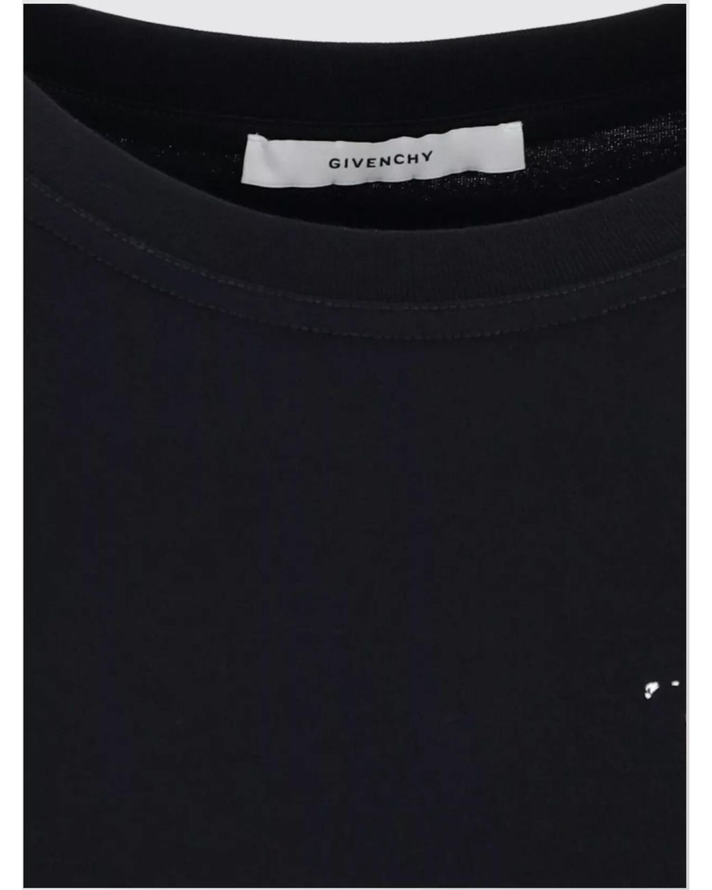 Givenchy Black Cotton Logo Print Short Sleeve T-Shirt