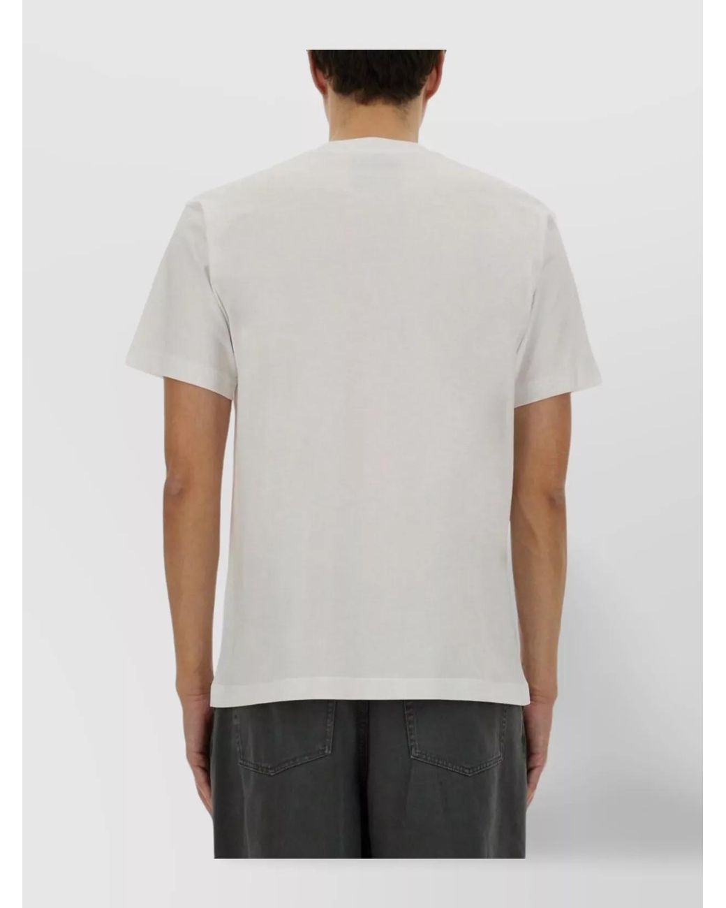 Moschino White Cotton Regular-Fit Logo-Print T-Shirt for men