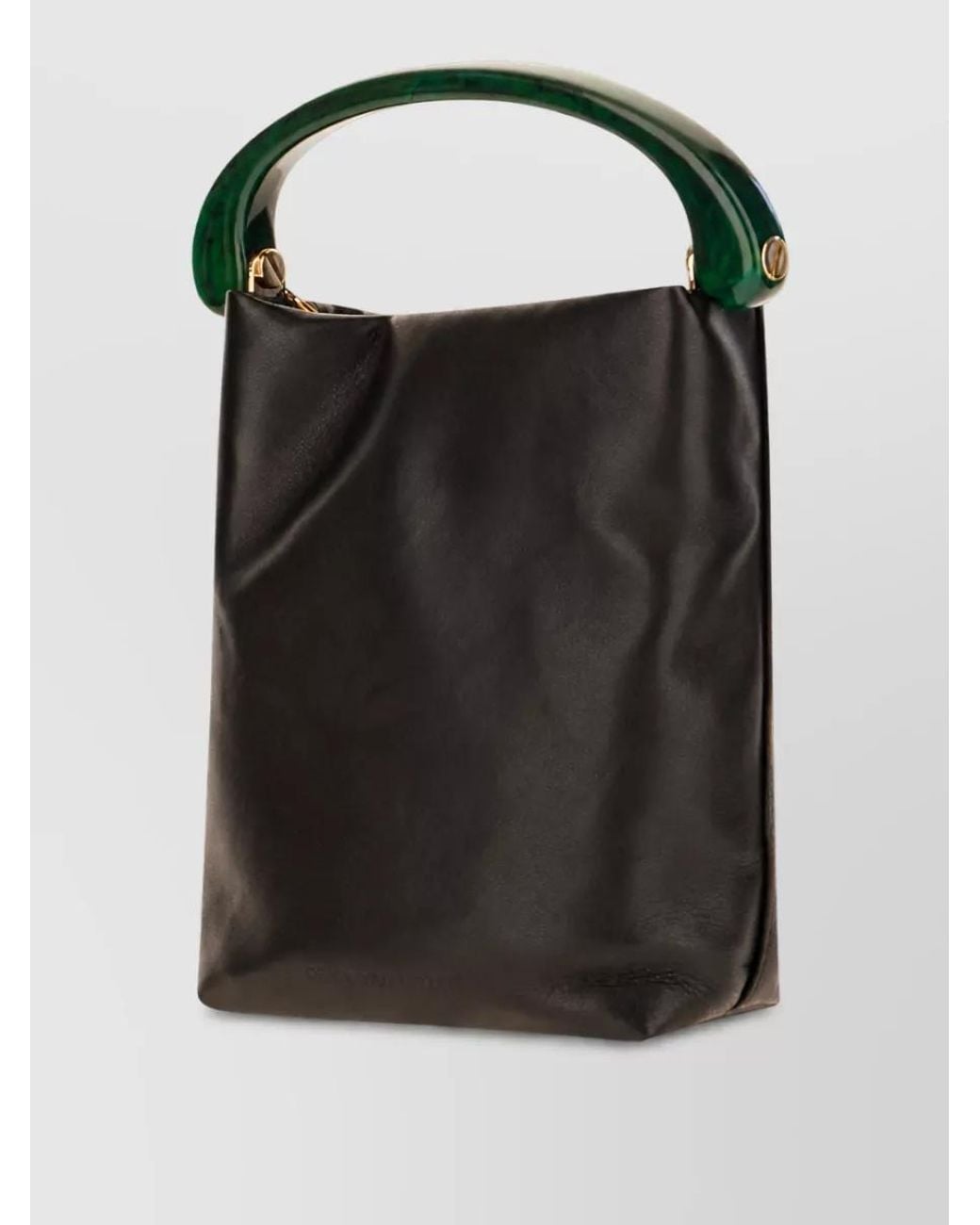 Dries Van Noten Black Leather Shoulder Bag