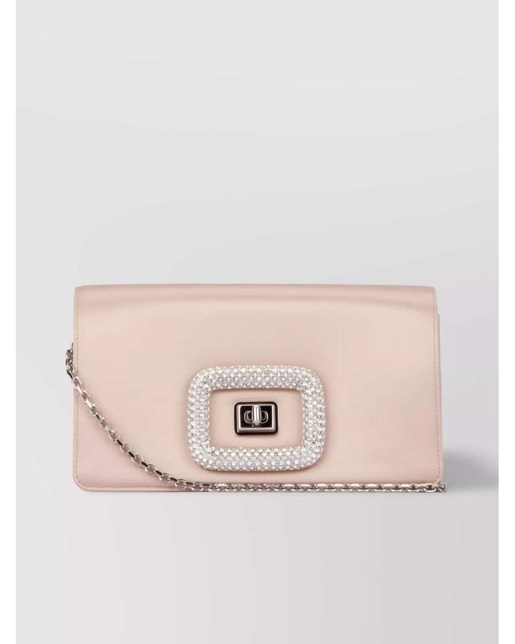 Roger Vivier Pink Leather Clutch Bag