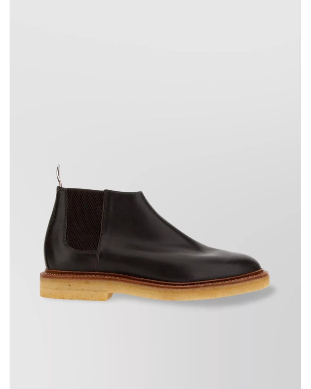 Thom Browne Gray Leather Chelsea Boots for men