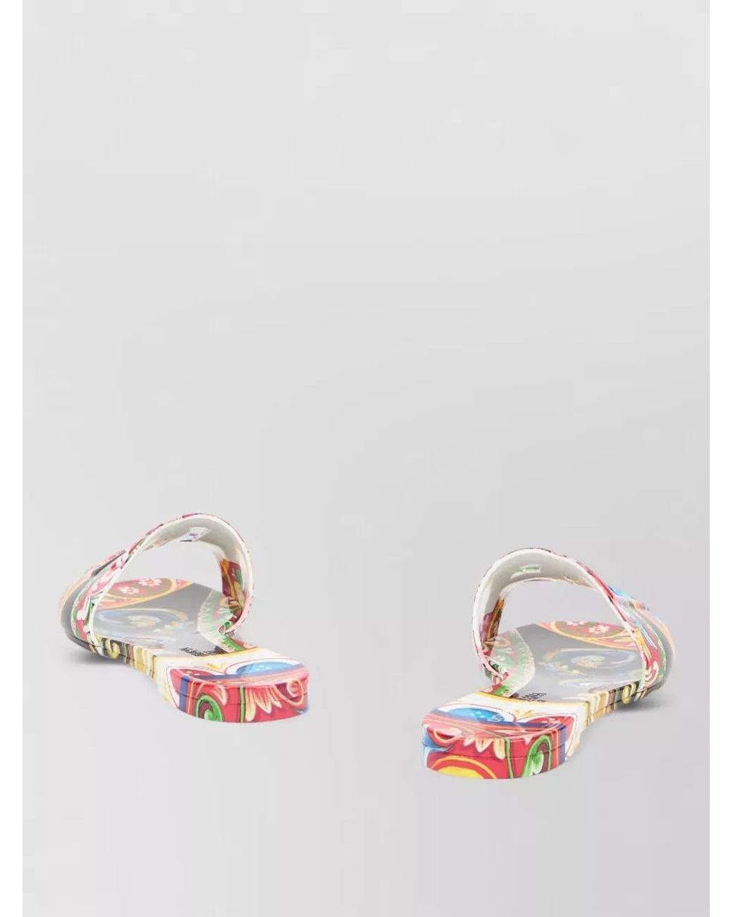 Dolce & Gabbana Pink Printed Rubber Slides