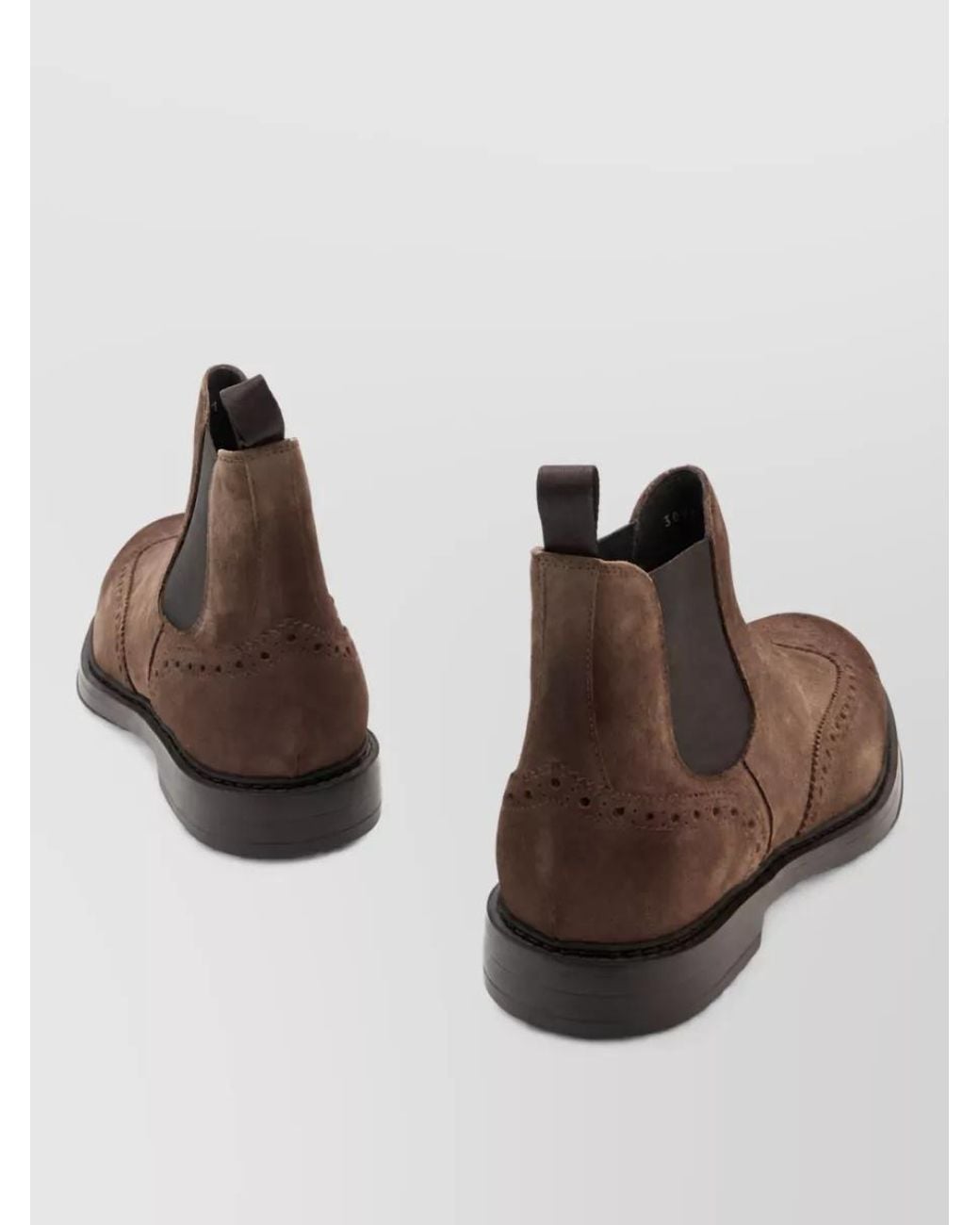 Doucal's Brown Leather Ankle Boots for men