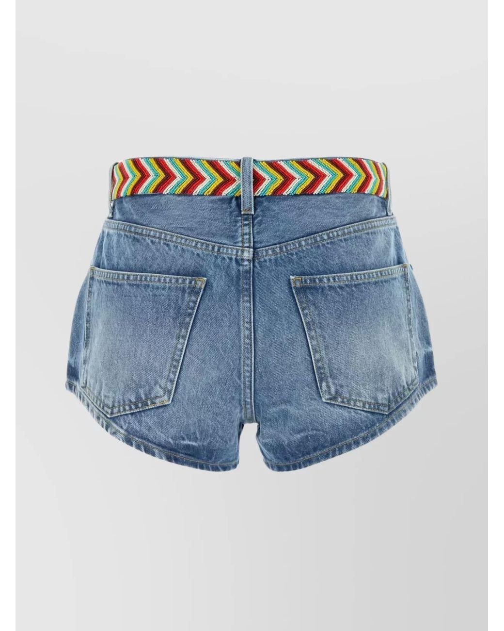Alanui Blue Denim Shorts for men