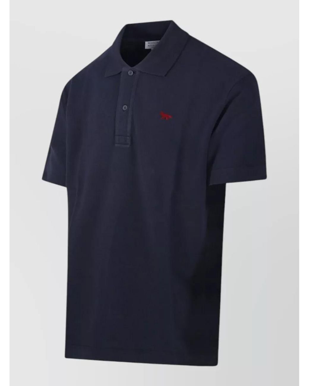 Maison Kitsuné Blue Cotton Polo Shirt for men