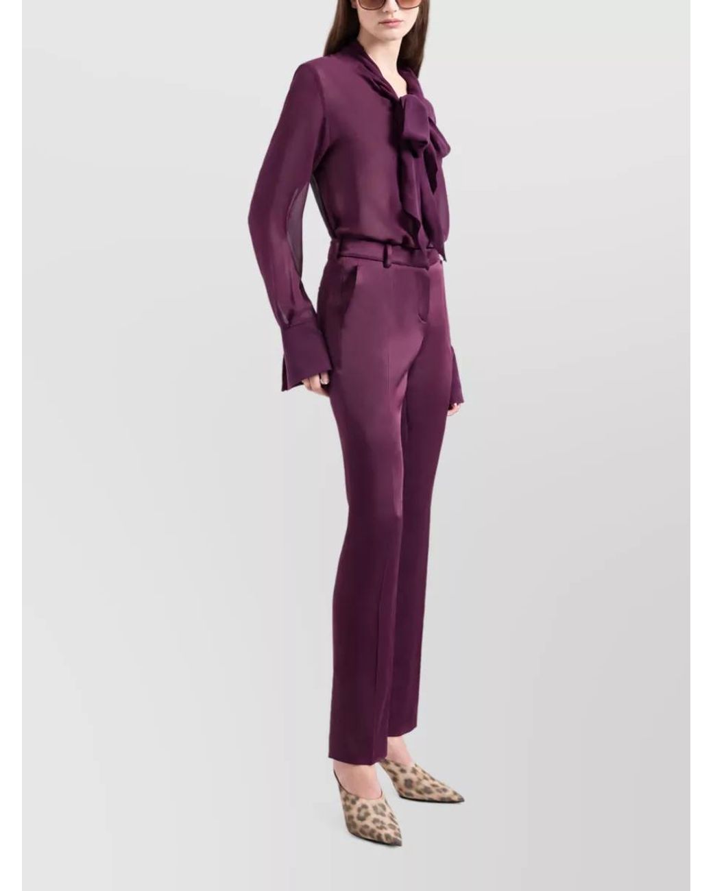 Nina Ricci Purple Silk Suit Jacket