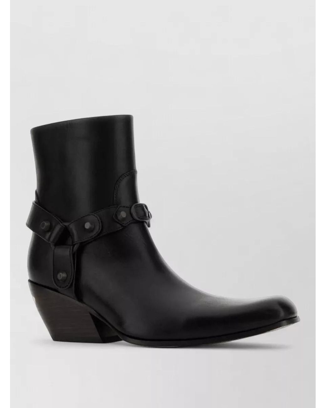 Balenciaga Black Leather Ankle Boots