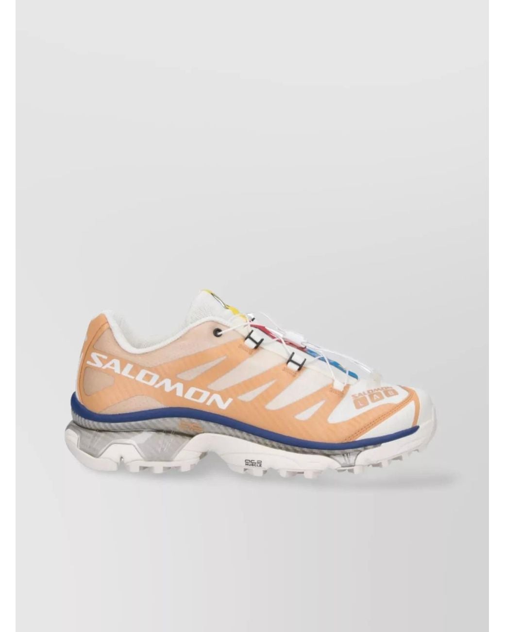 Salomon White Low Top Sneakers With Mesh Upper And Rubber Outsole