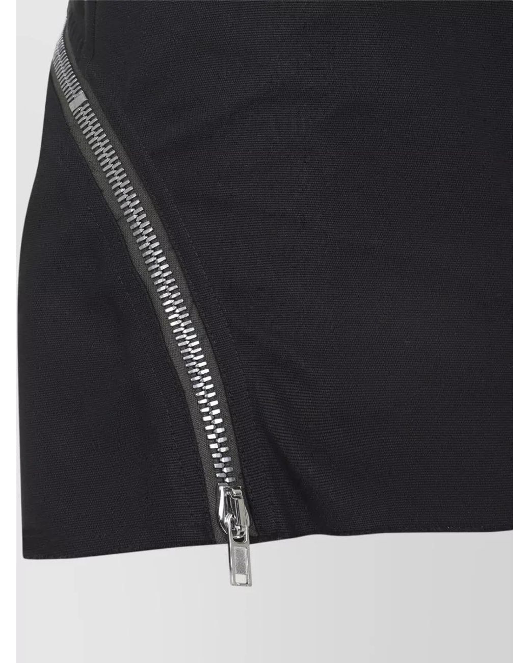 Rick Owens Black Denim High-Rise Mini Skirt
