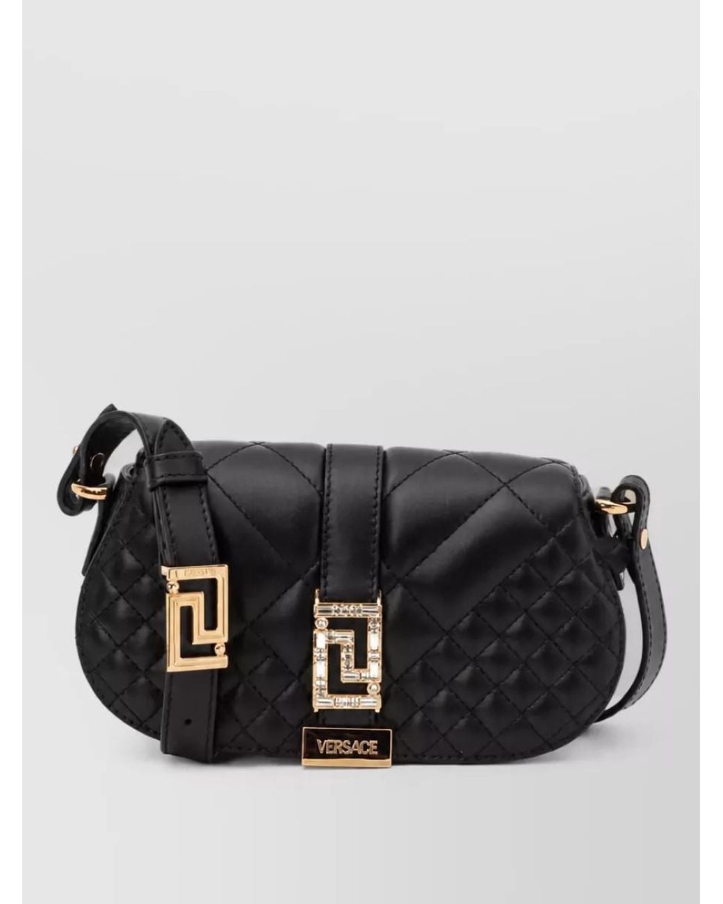 Versace Black Na Lamb Leather Clutch Bag