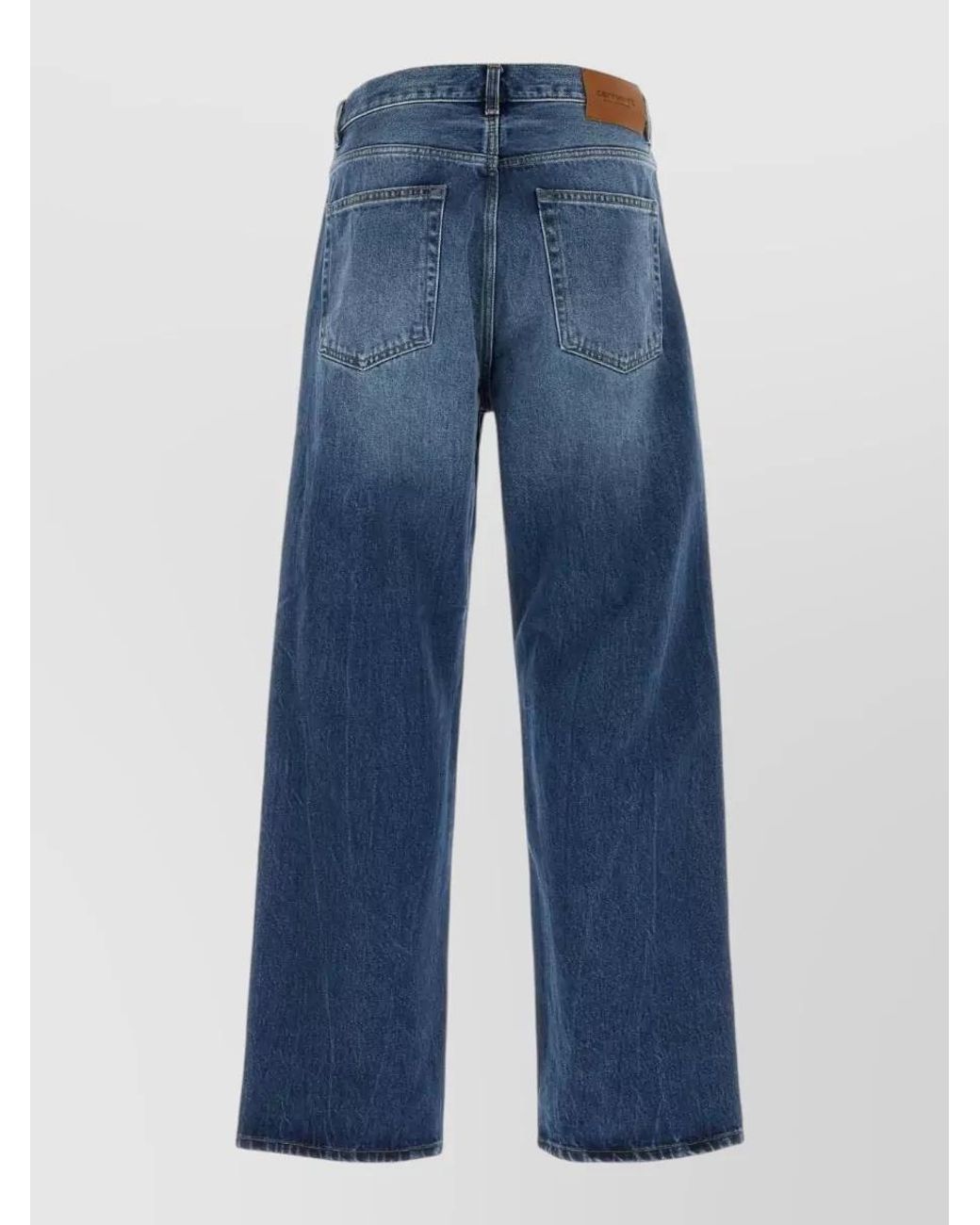 Carhartt Blue Denim Wide-Leg Regular-Waist Jeans for men