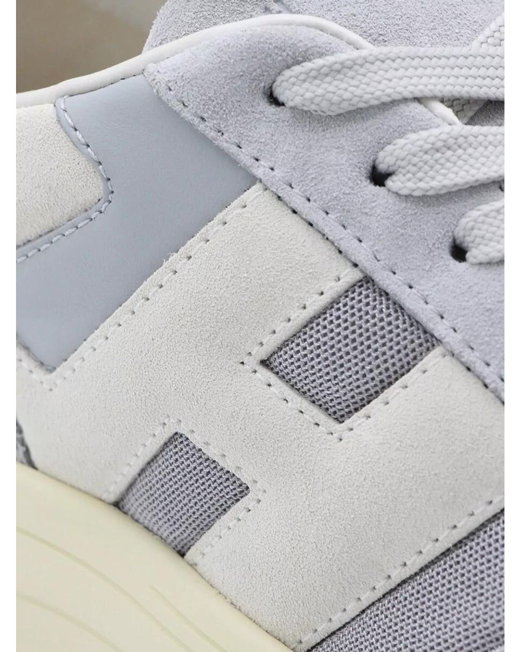 Hogan White Leather Low-Top Sneakers for men