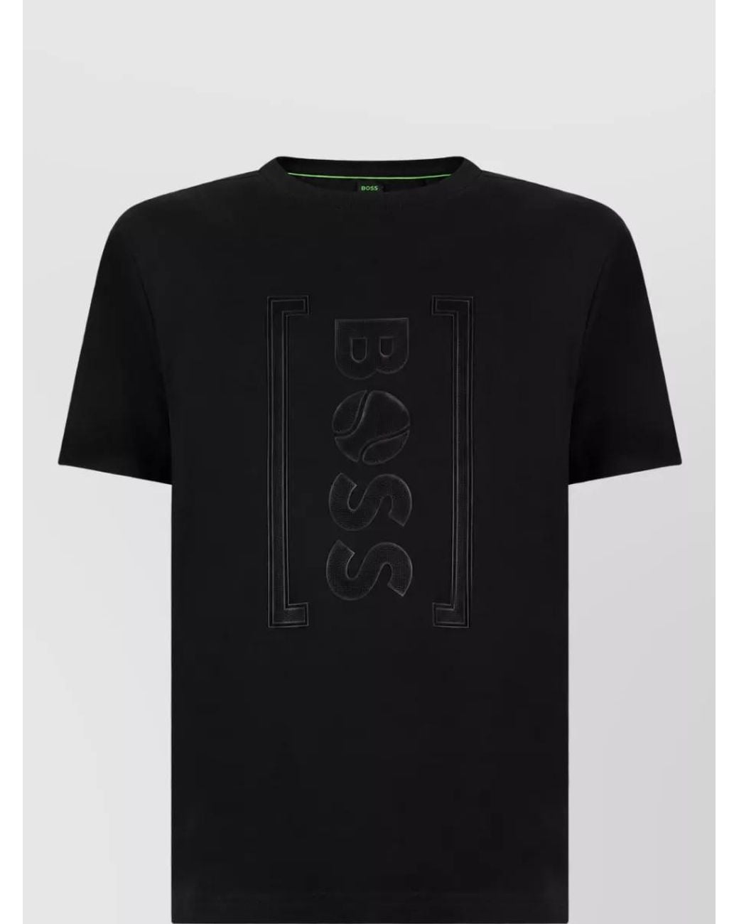 Boss Black Cotton Short-Sleeve T-Shirt for men