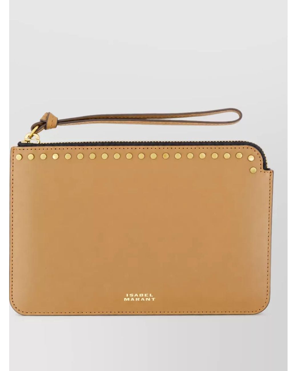 Isabel Marant Natural Altay Leather Clutch Bag