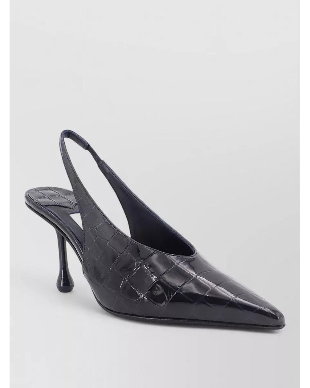 Jimmy Choo Multicolor Patent Leather Crocodile-Effect Slingback Pumps