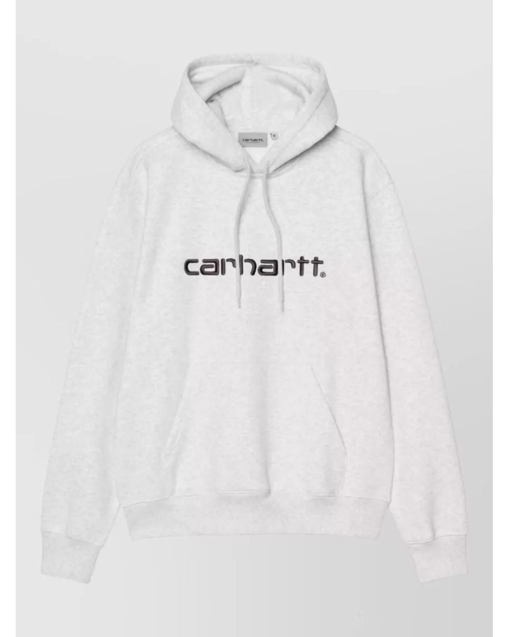 Carhartt White Cotton Logo Hoodie for men