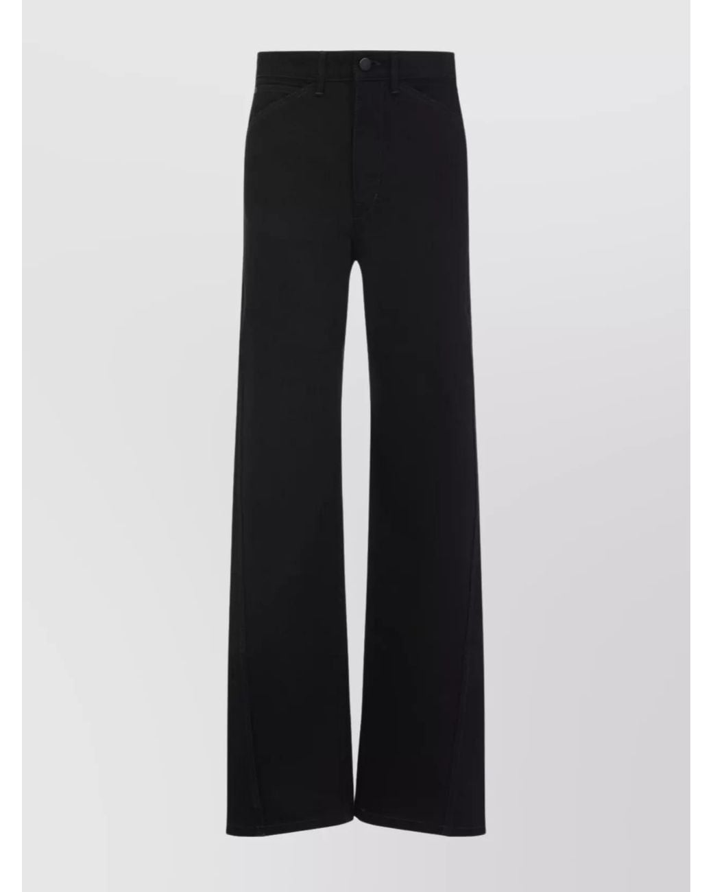 Lemaire Black Cotton Twisted Wide-Leg Trousers
