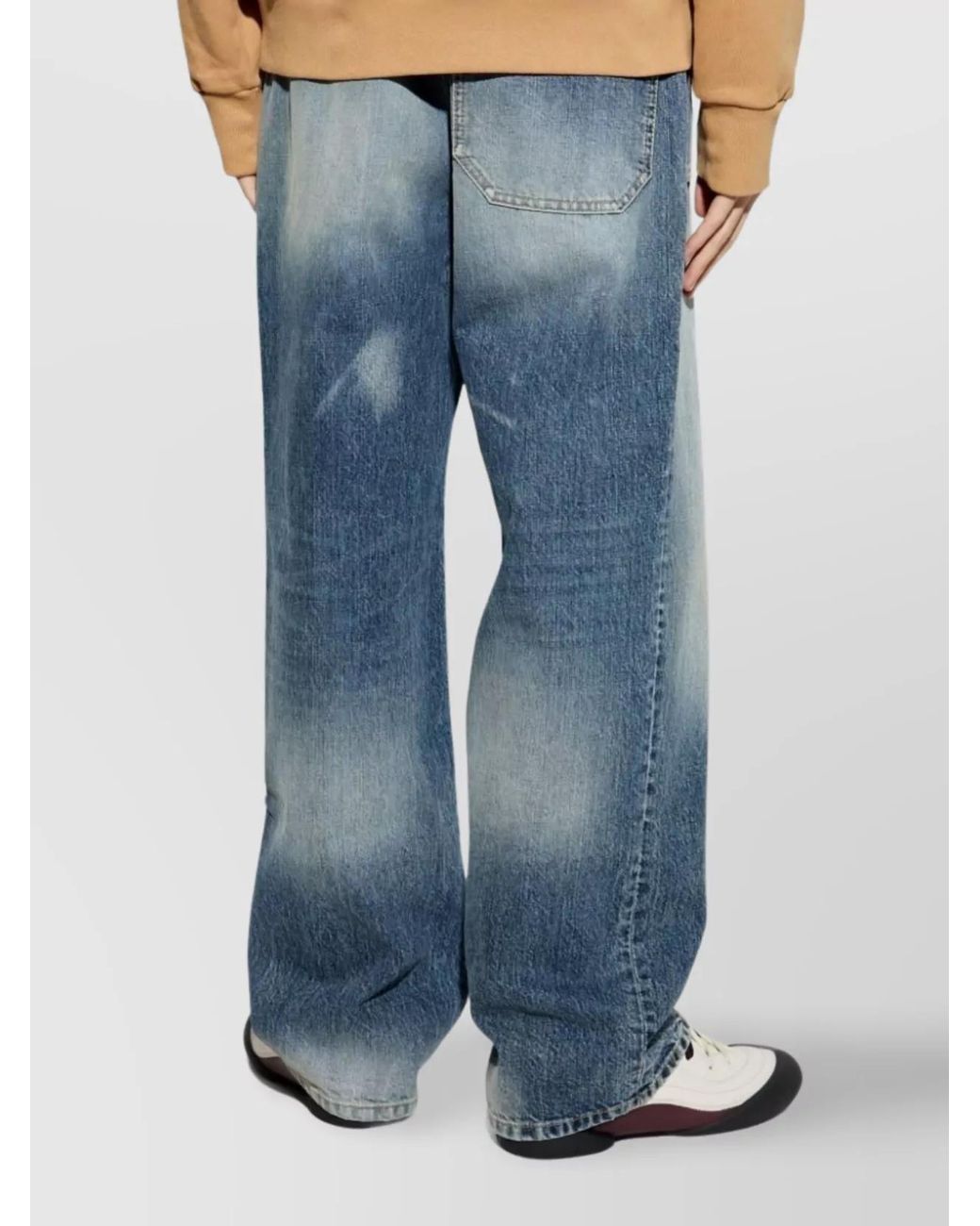 Givenchy Blue Cotton Straight-Leg Trousers for men