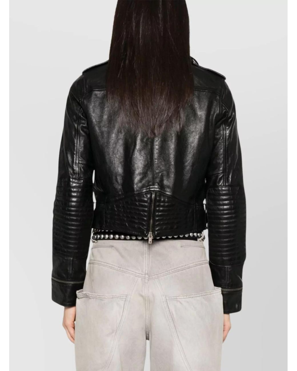Golden Goose Deluxe Brand Black Leather Biker Jacket