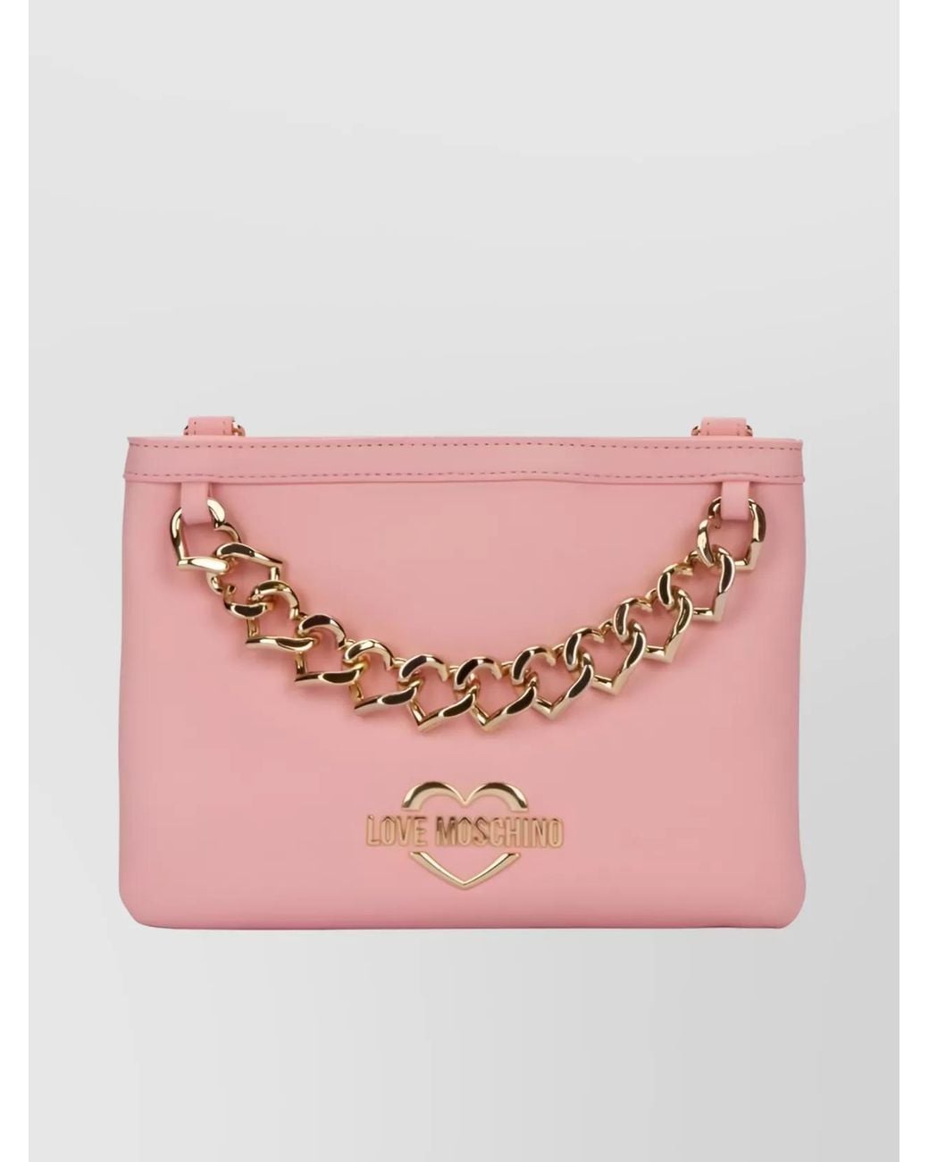 Love Moschino Pink Leather Cross-Body Bag