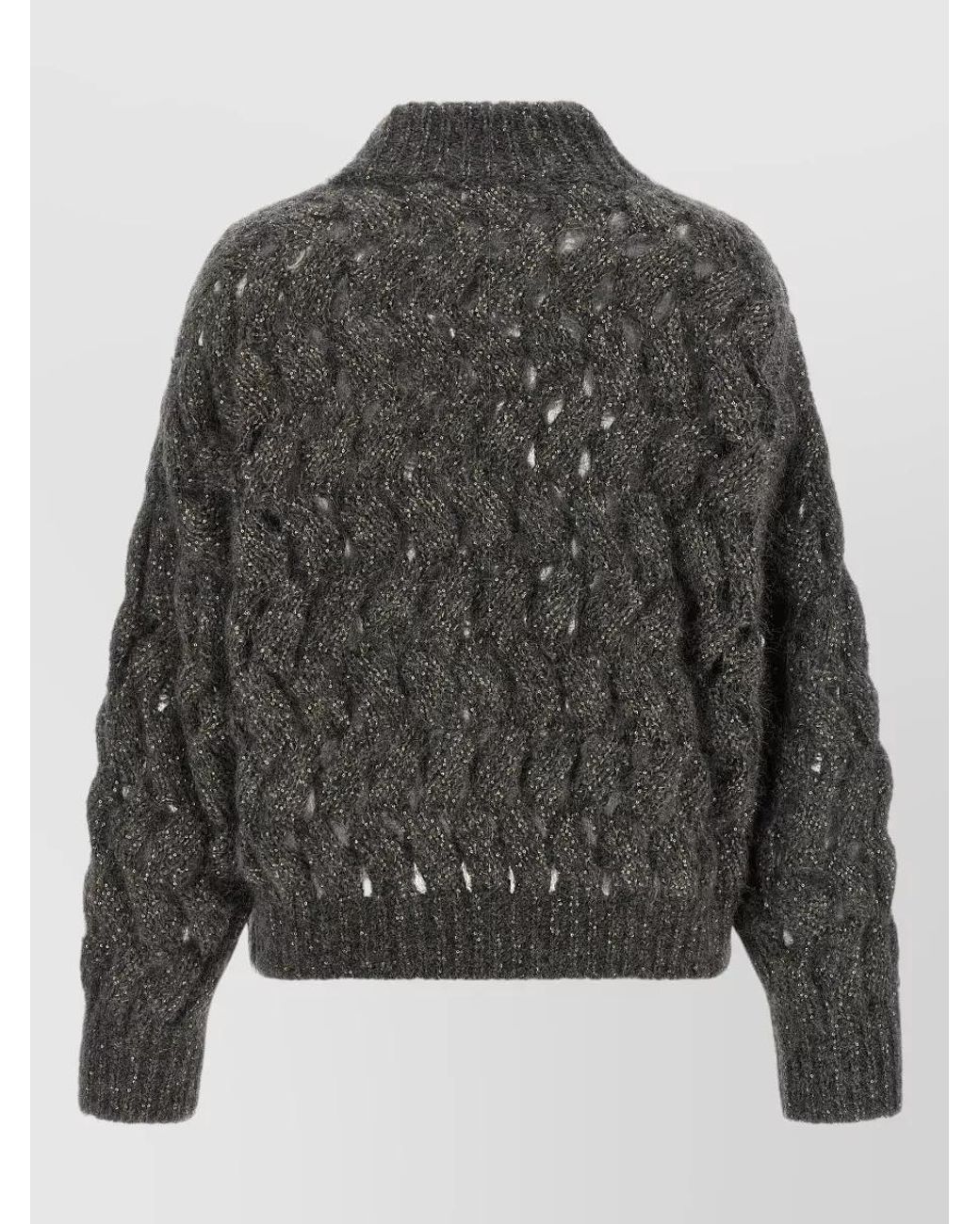 Brunello Cucinelli Gray Wool Cardigan