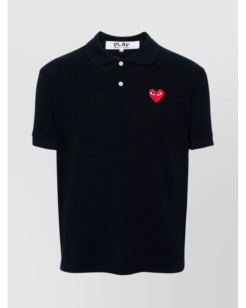 Comme des Garçons Blue Cotton Logo Polo Shirt for men