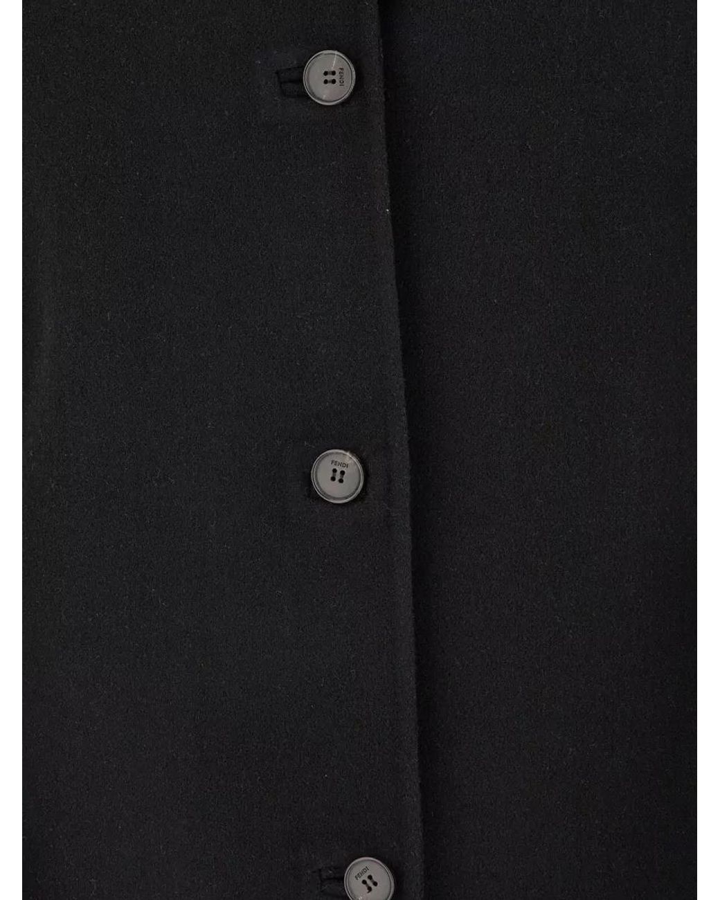 Fendi Black Wool Coat