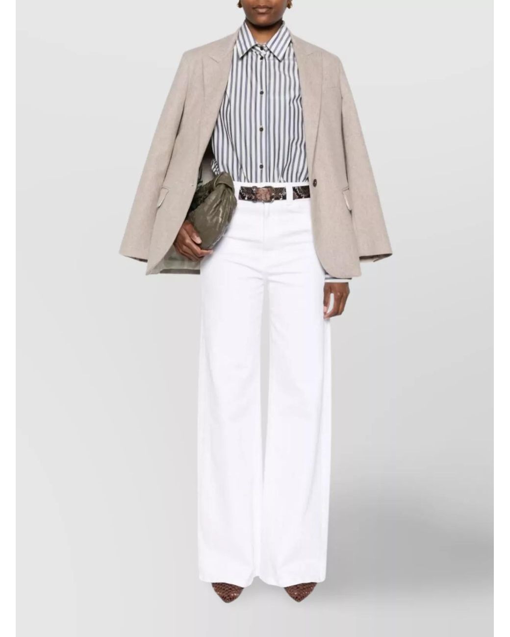Forte_forte Gray Striped Shirt