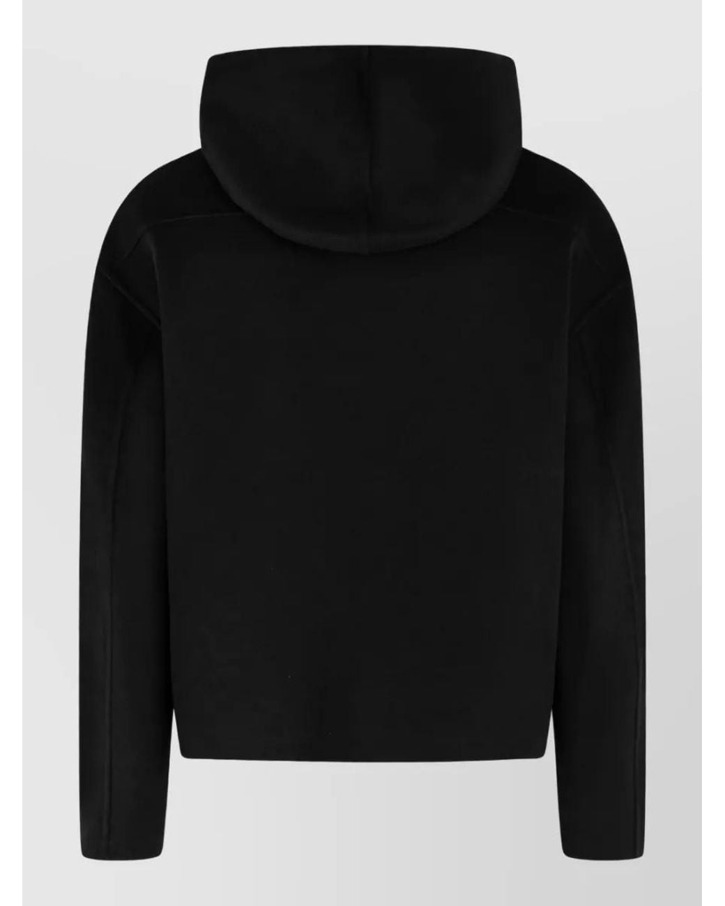 Acne Black Cashmere Blend Hooded Jacket for men