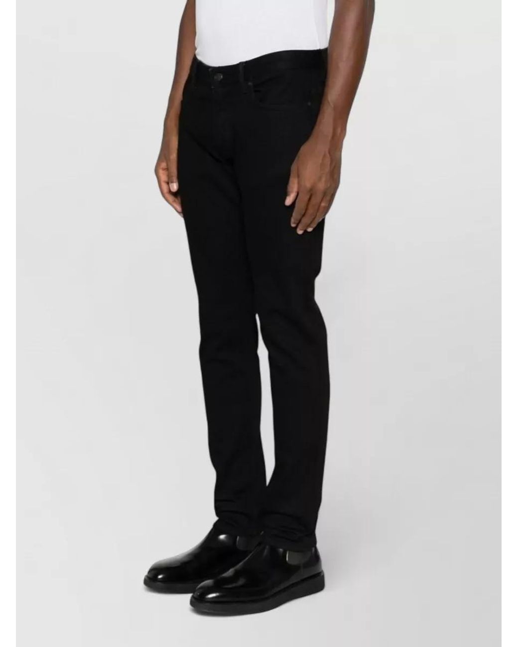 Emporio Armani Black Slim-Fit Denim Jeans for men