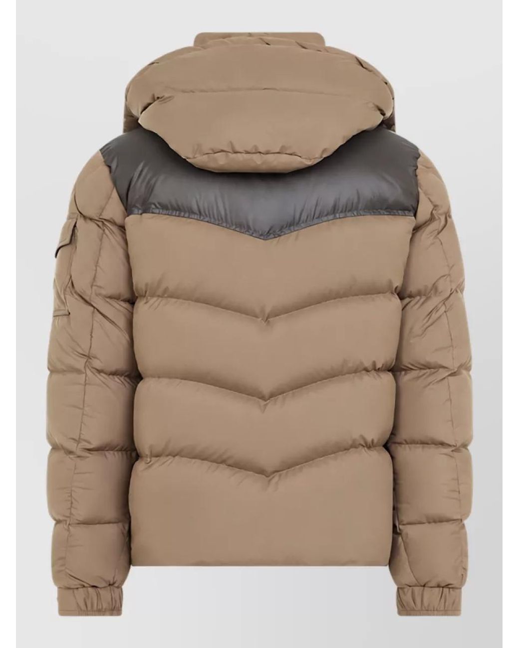 Moncler Brown Hooded Down Puffer Jacket for men