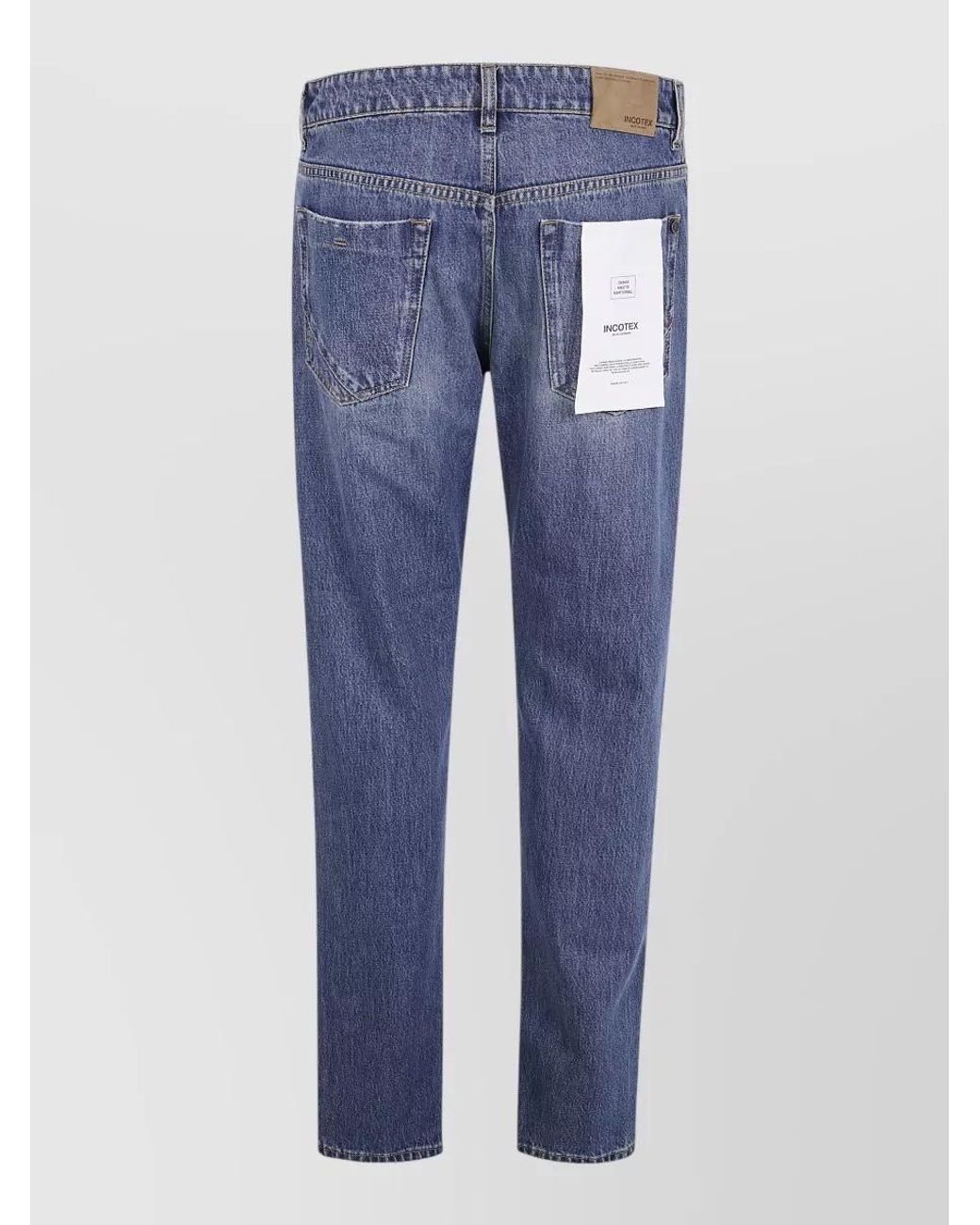 Incotex Blue Regular-Fit Straight-Leg Jeans for men