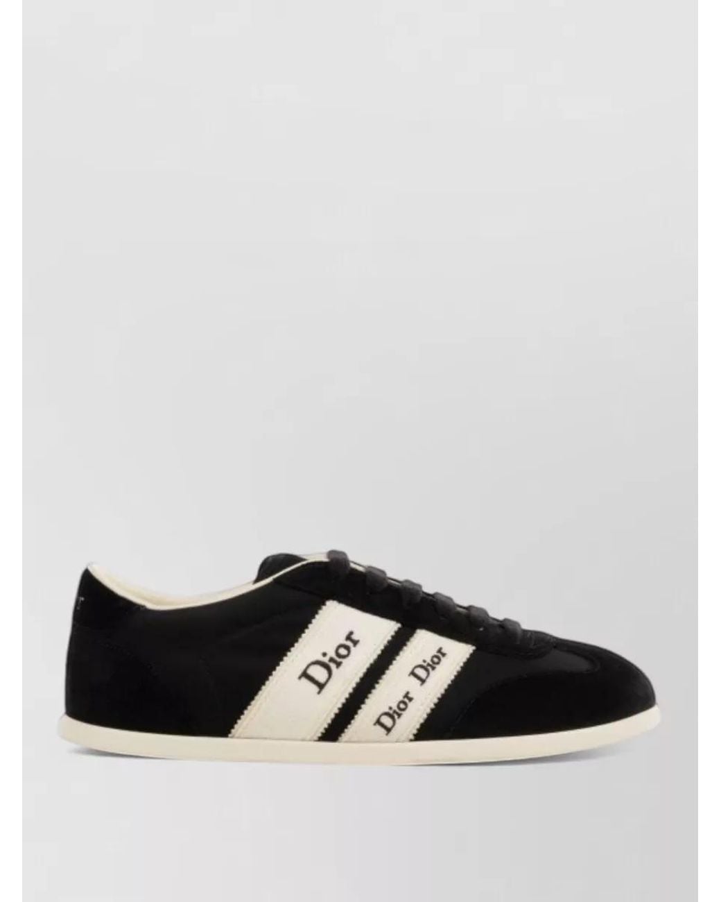 Dior Black Leather Lace-Up Sneakers