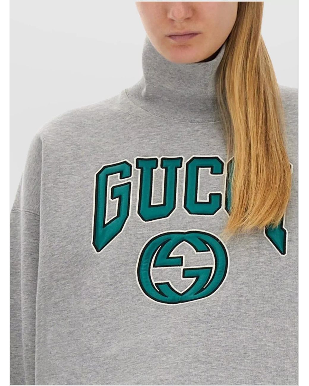 Gucci Gray Oversized Cotton Sweatshirt