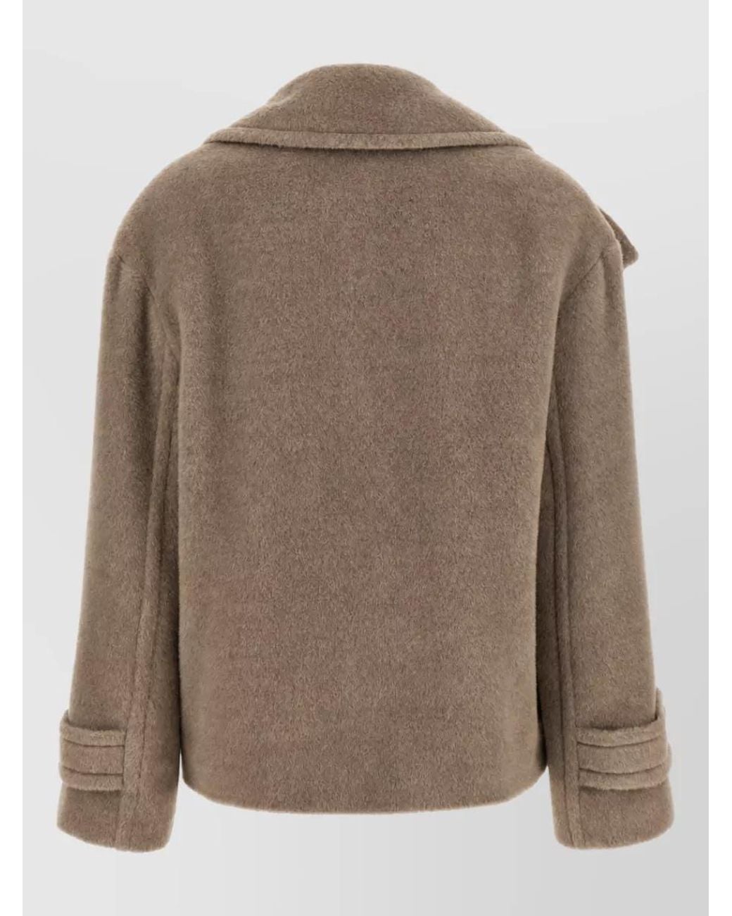 Tagliatore Brown Wool Alpaca Double-Breasted Short Coat