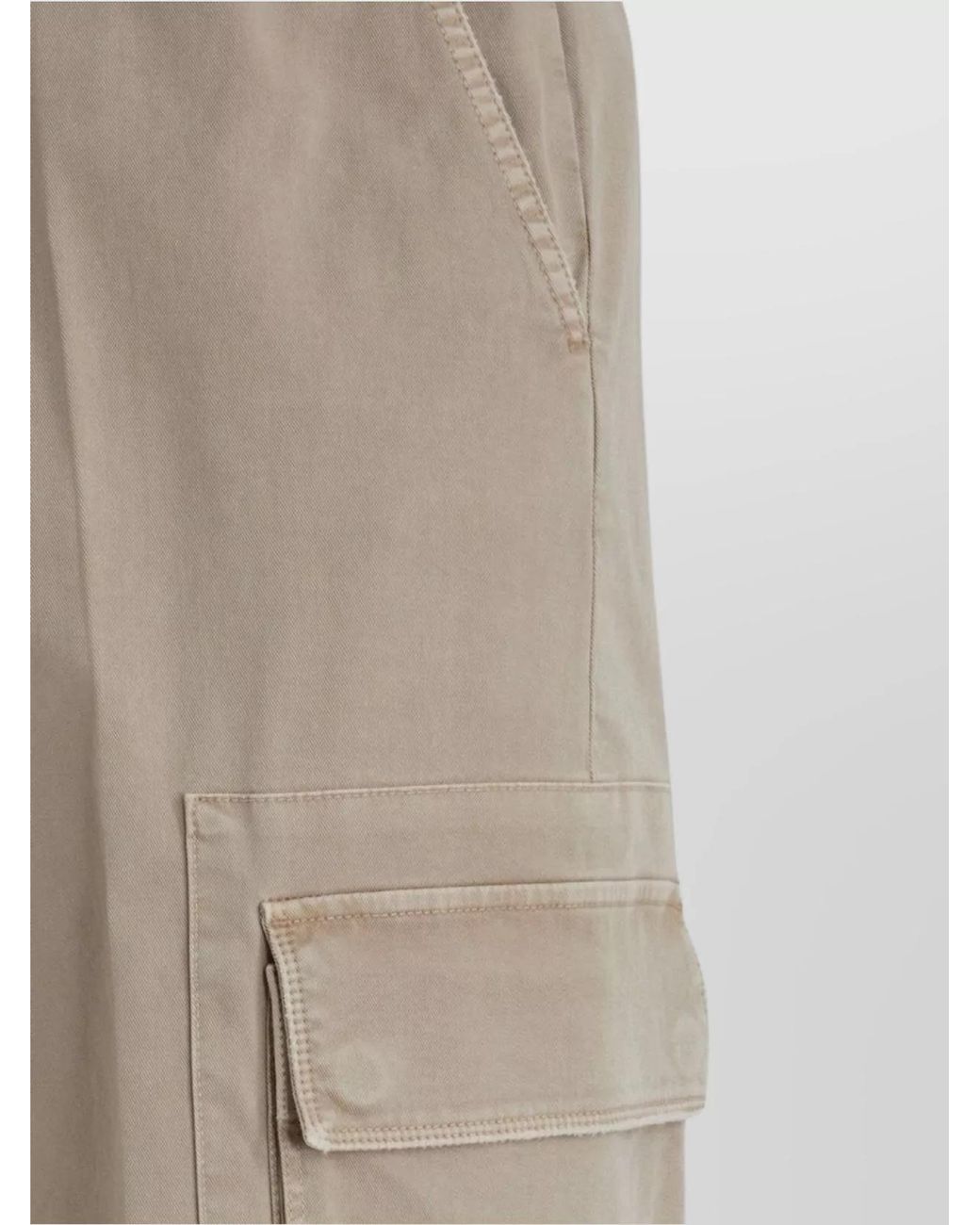 Fendi Natural Cotton Gabardine Regular-Fit Trousers for men