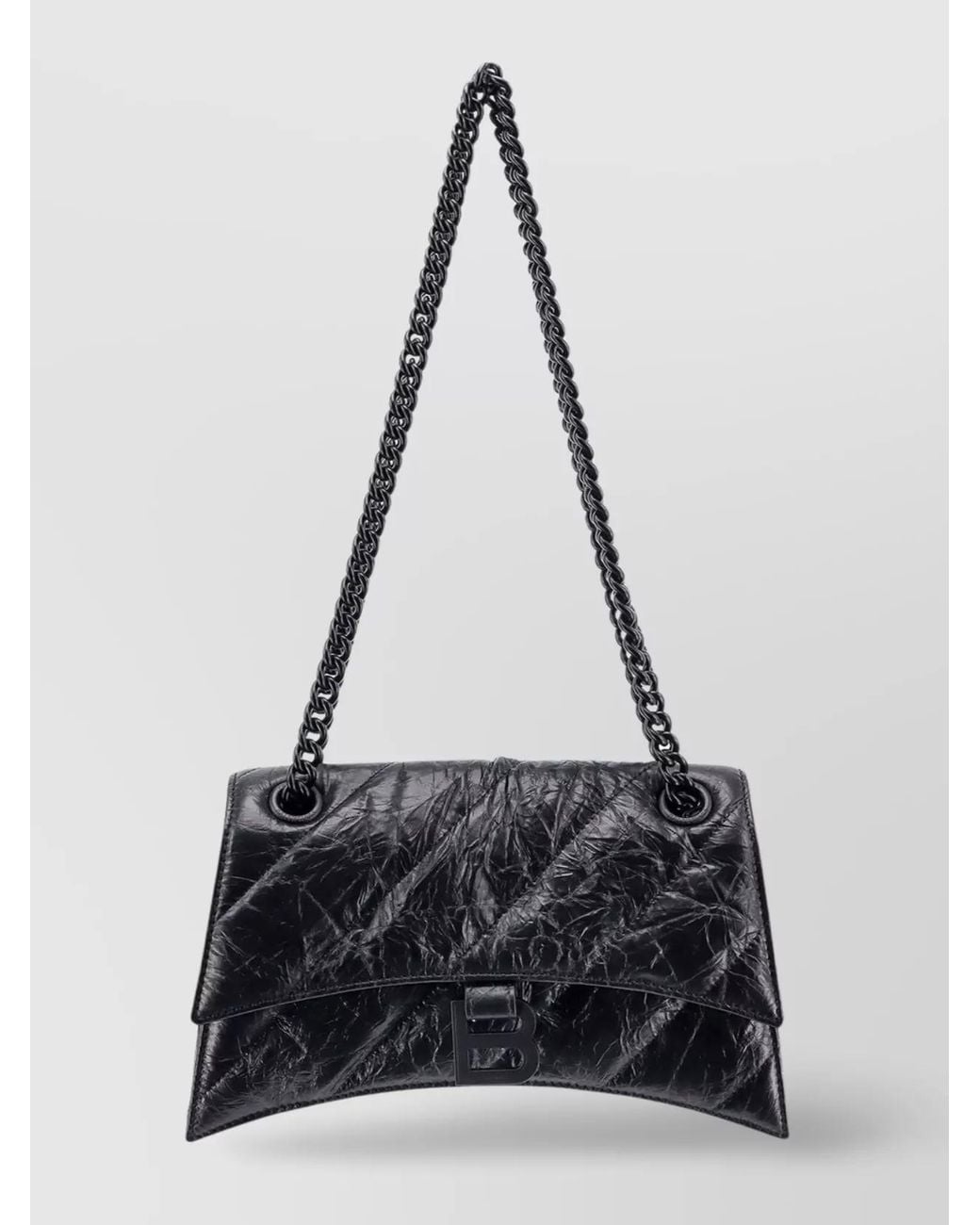 Balenciaga White Crush Chain S Quilted Leather Shoulder Bag