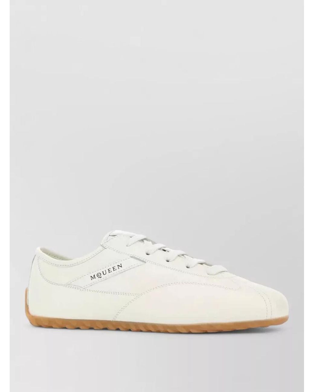 McQueen Natural Leather Low-Top Sneakers