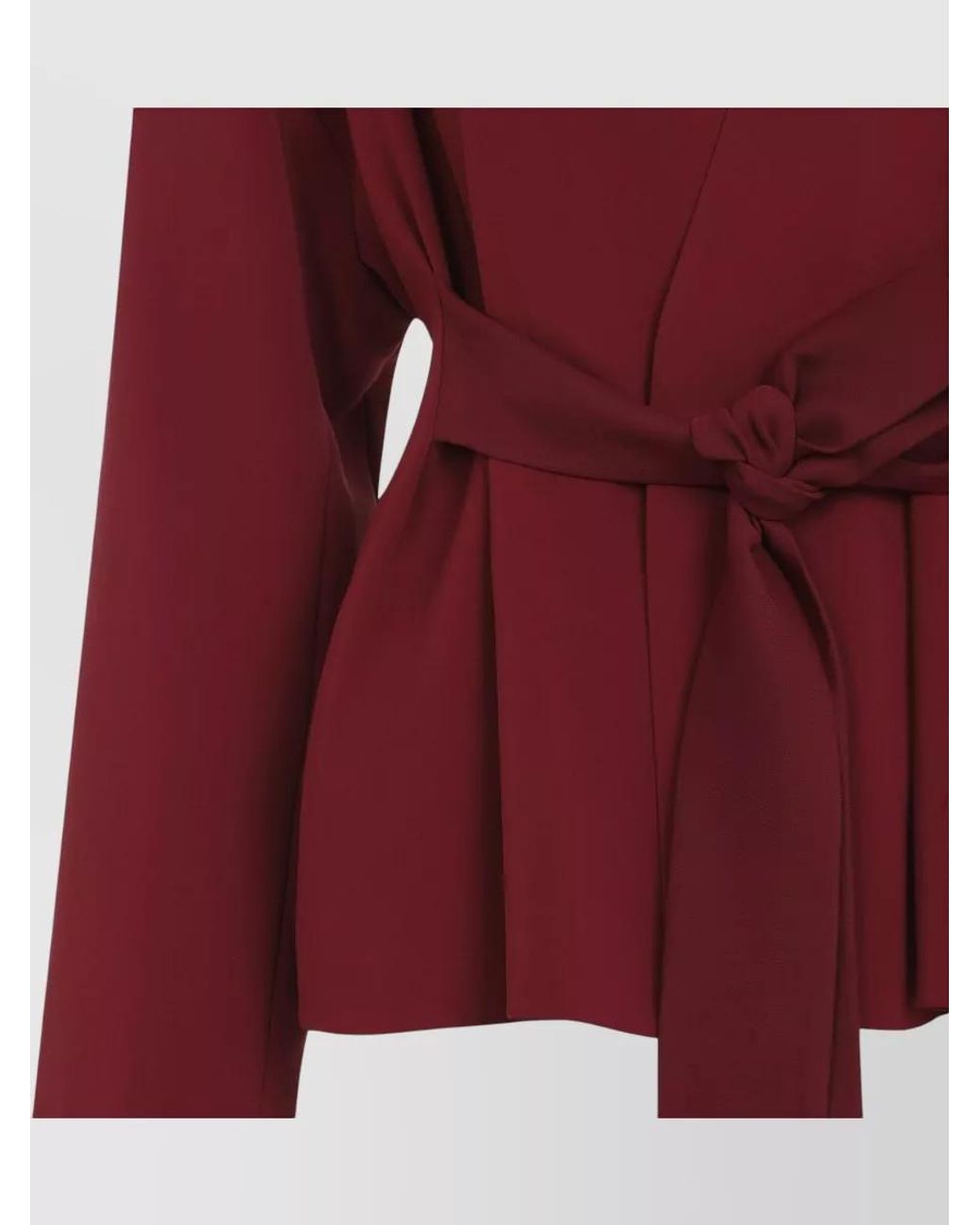 Alberta Ferretti Red Wrap Cady Suit Jacket