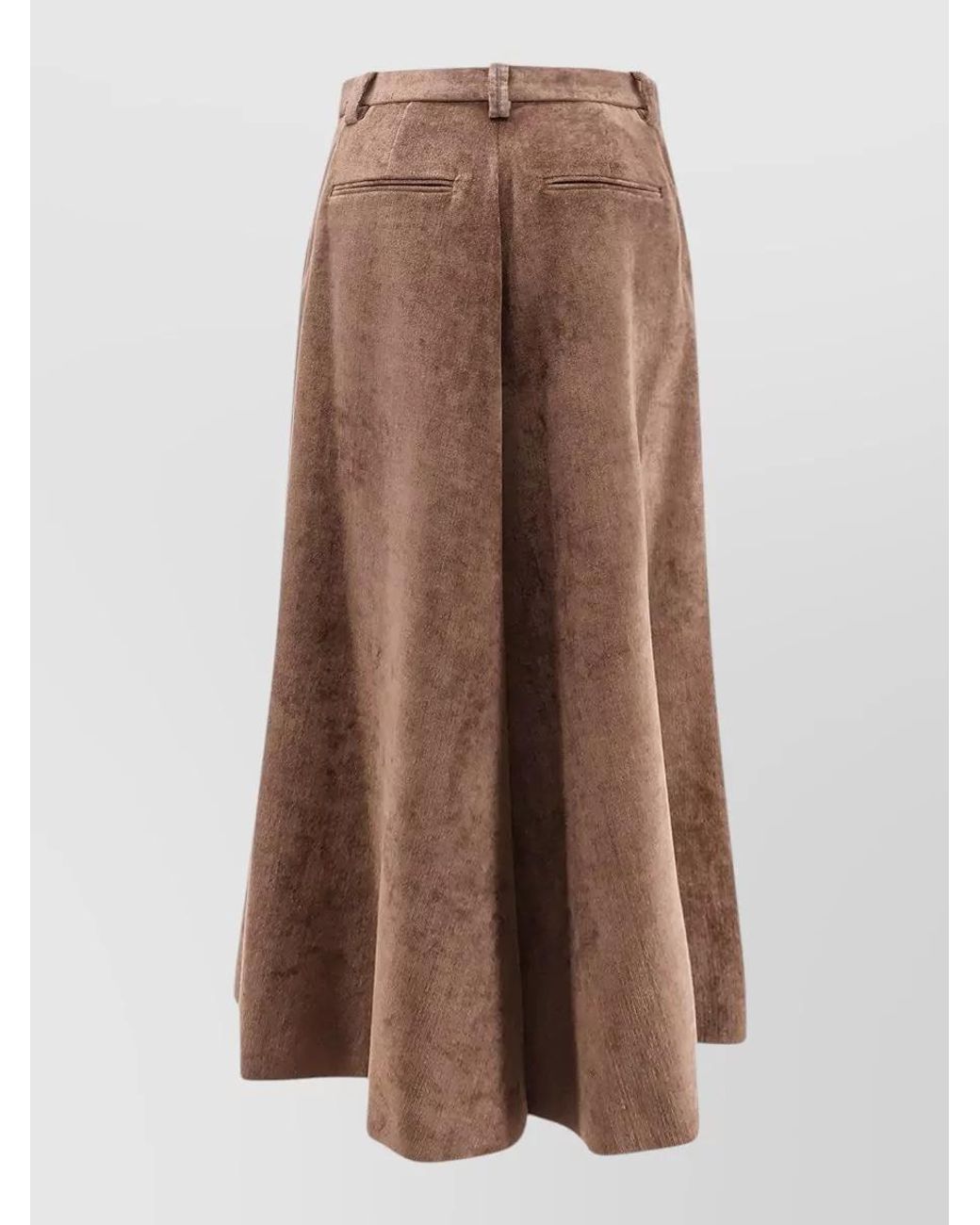 Brunello Cucinelli Brown Cashmere-Blend Flared Wide-Leg Trousers