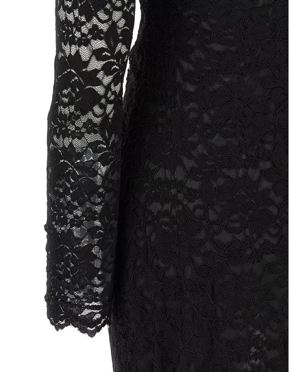 Diane von Furstenberg Black Lace Midi Dress